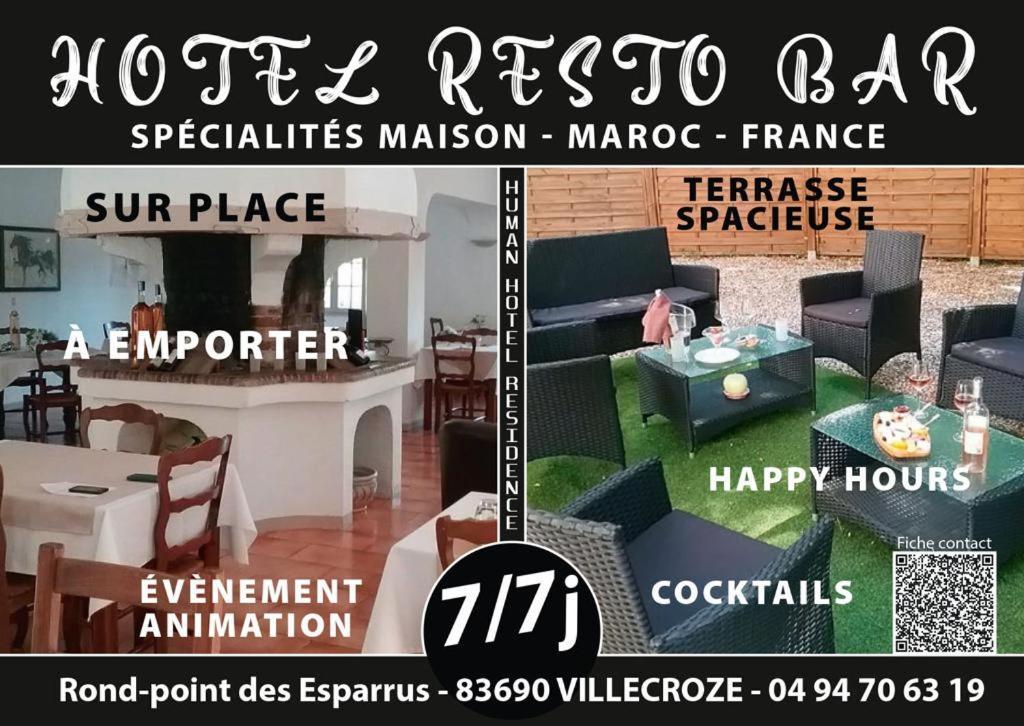 Human Hotel Restaurant Park Villecroze Exterior foto
